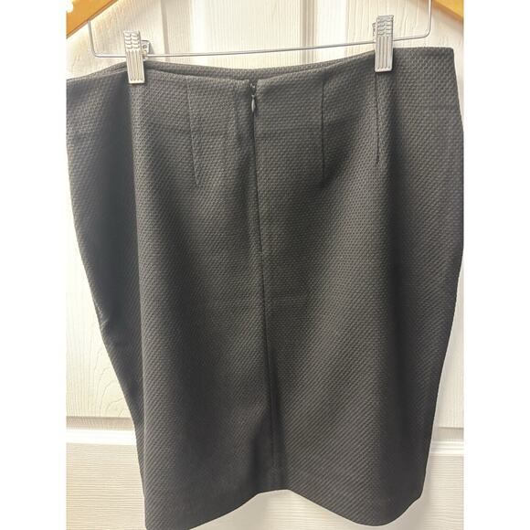 Loft Asymmetrical Detail Black Skirt Size 10 - Picture 3 of 6